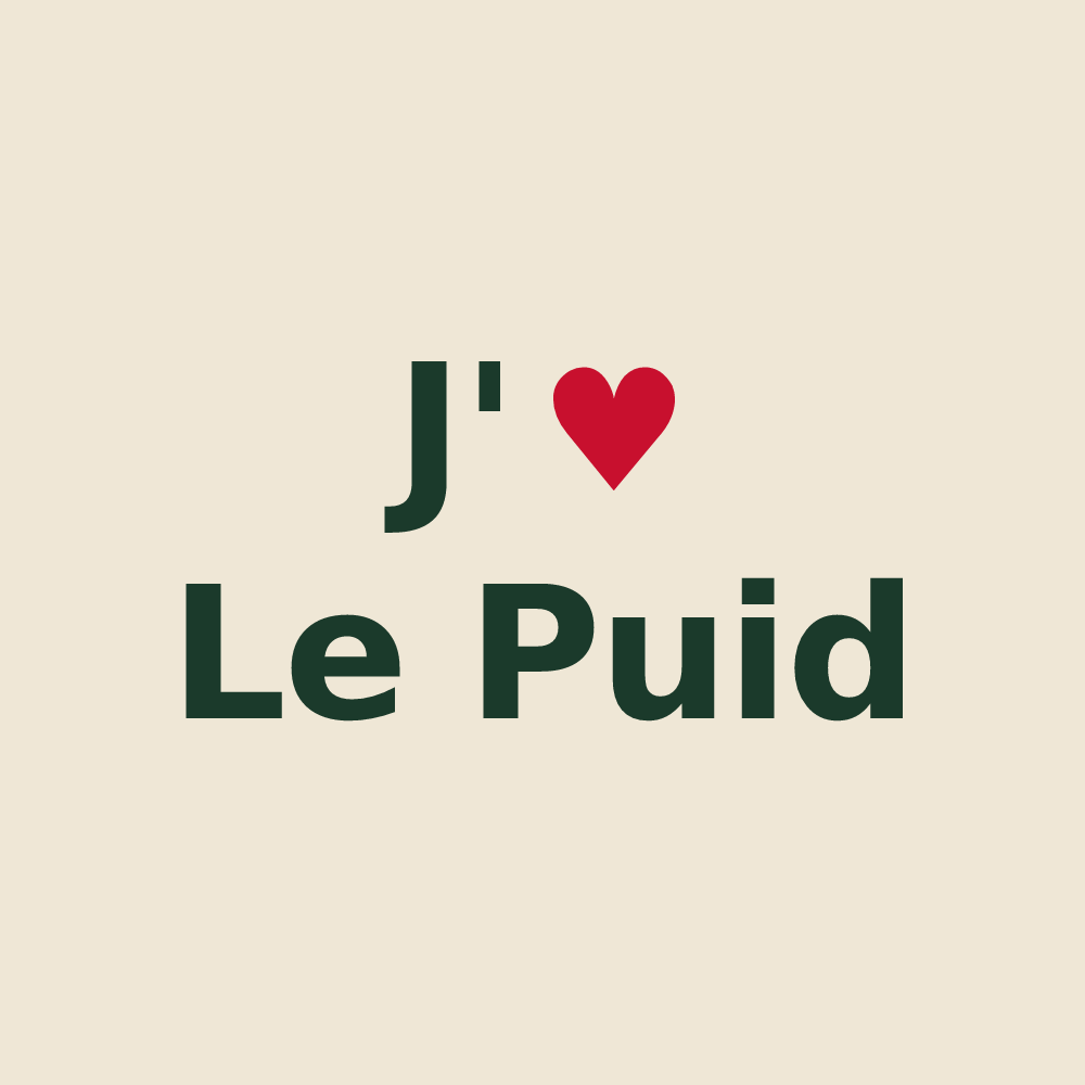 Tote bag personnalisé Le Puid — design J'aime Le Puid