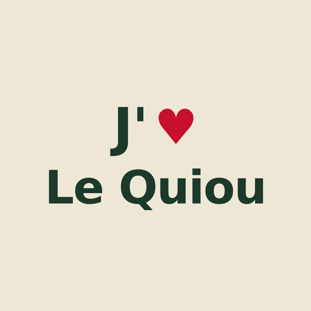 Tote bag personnalisé Le Quiou — design J'aime Le Quiou