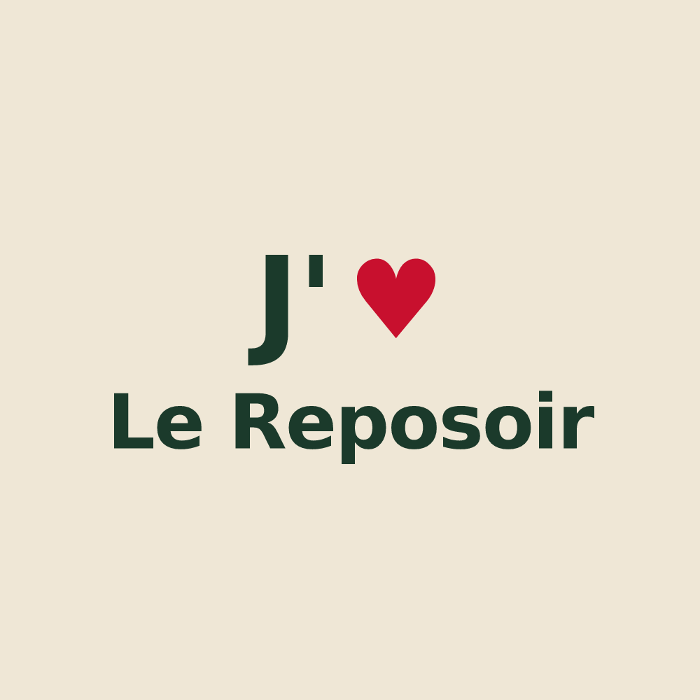 Tote bag personnalisé Le Reposoir — design J'aime Le Reposoir