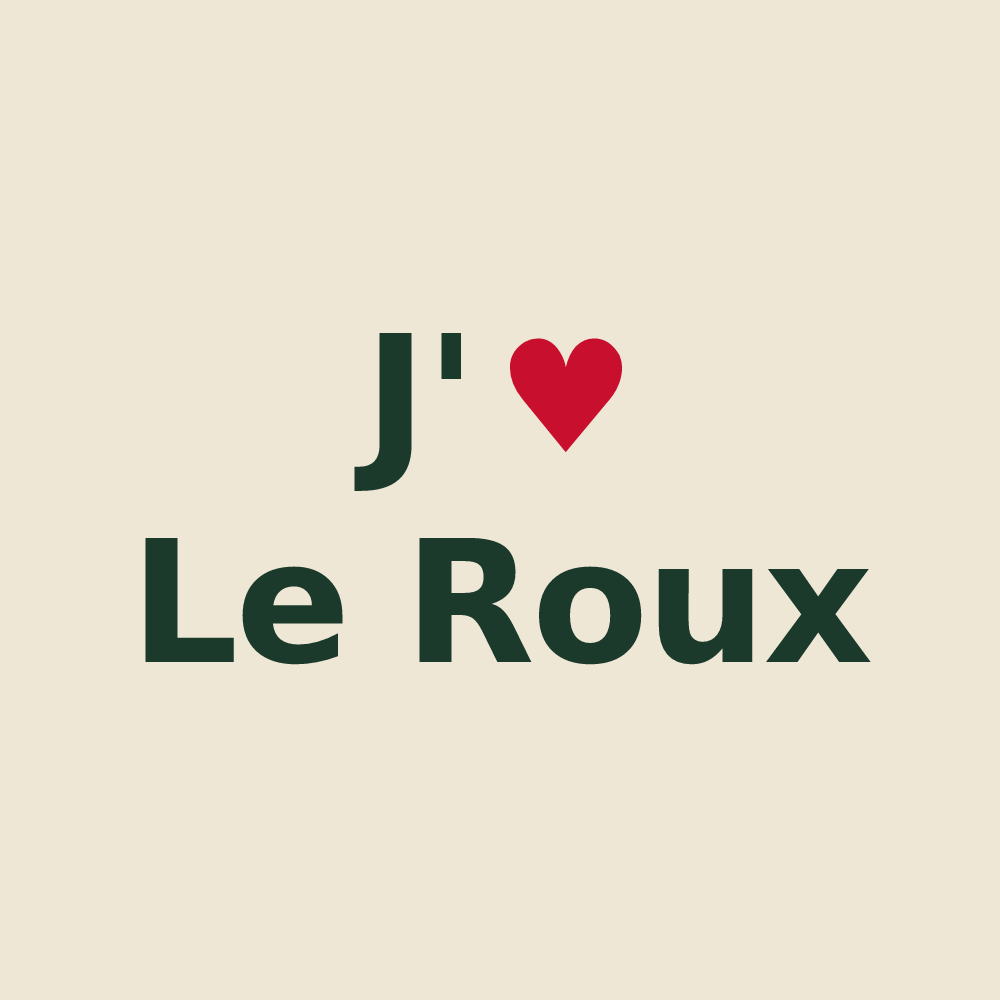 Tote bag personnalisé Le Roux — design J'aime Le Roux