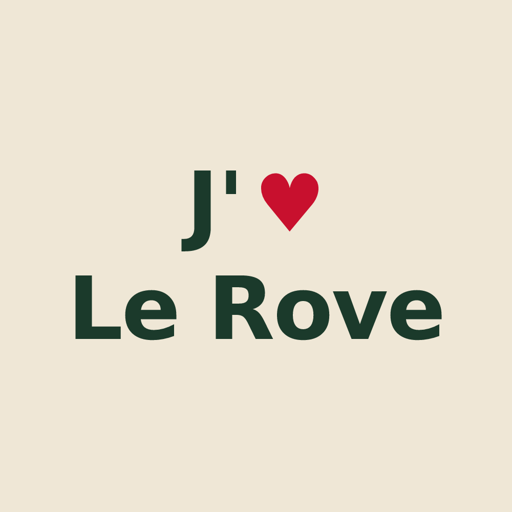 Tote bag personnalisé Le Rove — design J'aime Le Rove
