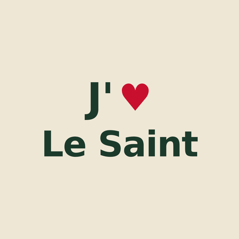 Tote bag personnalisé Le Saint — design J'aime Le Saint