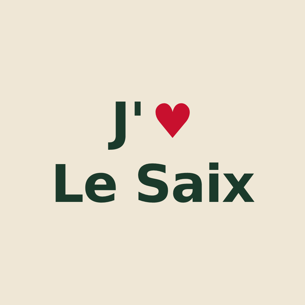 Tote bag personnalisé Le Saix — design J'aime Le Saix