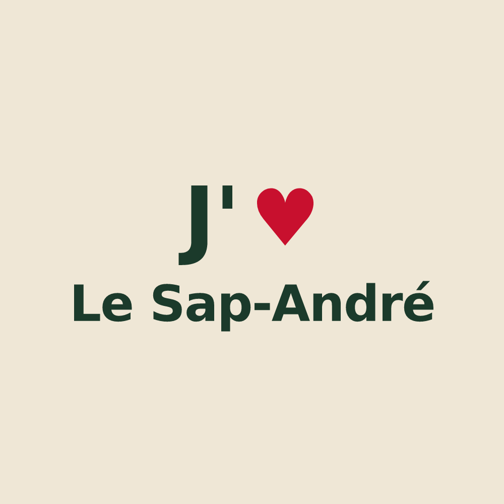 Tote bag personnalisé Le Sap-André — design J'aime Le Sap-André