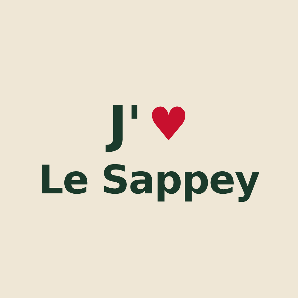 Tote bag personnalisé Le Sappey — design J'aime Le Sappey