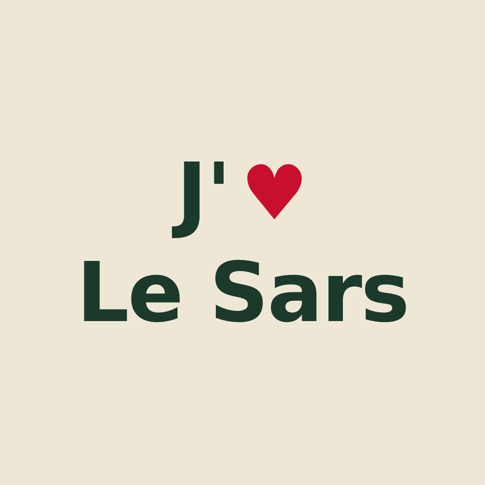 Tote bag personnalisé Le Sars — design J'aime Le Sars