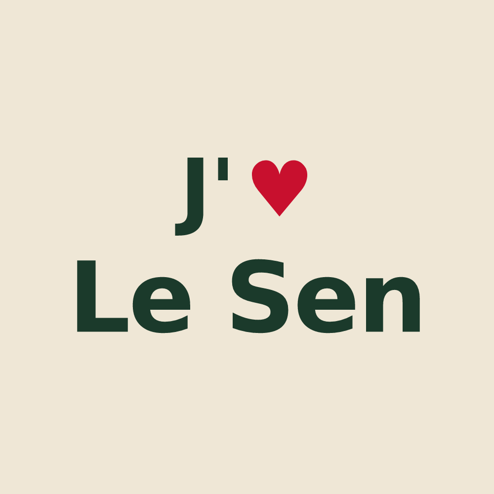 Tote bag personnalisé Le Sen — design J'aime Le Sen