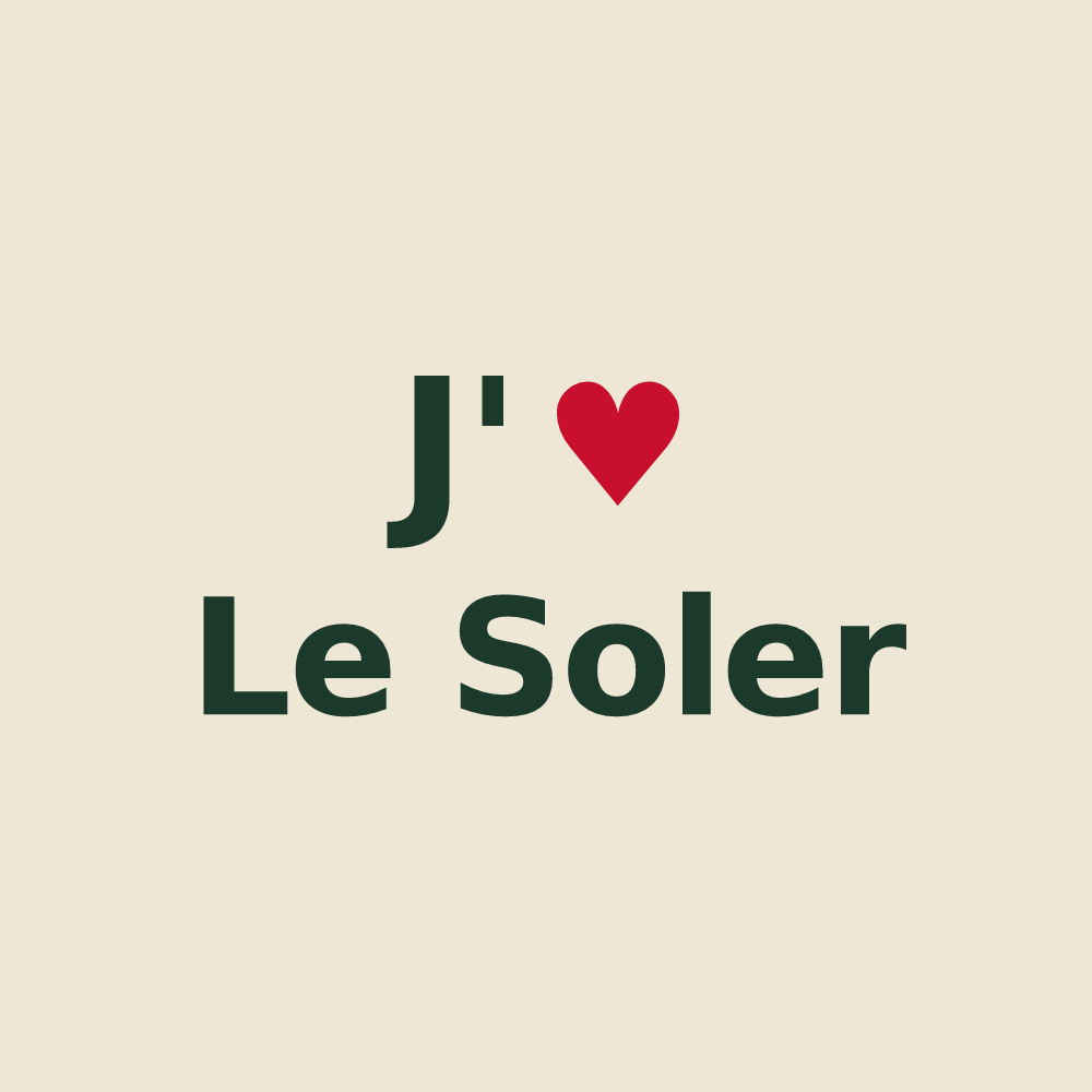 Tote bag personnalisé Le Soler — design J'aime Le Soler