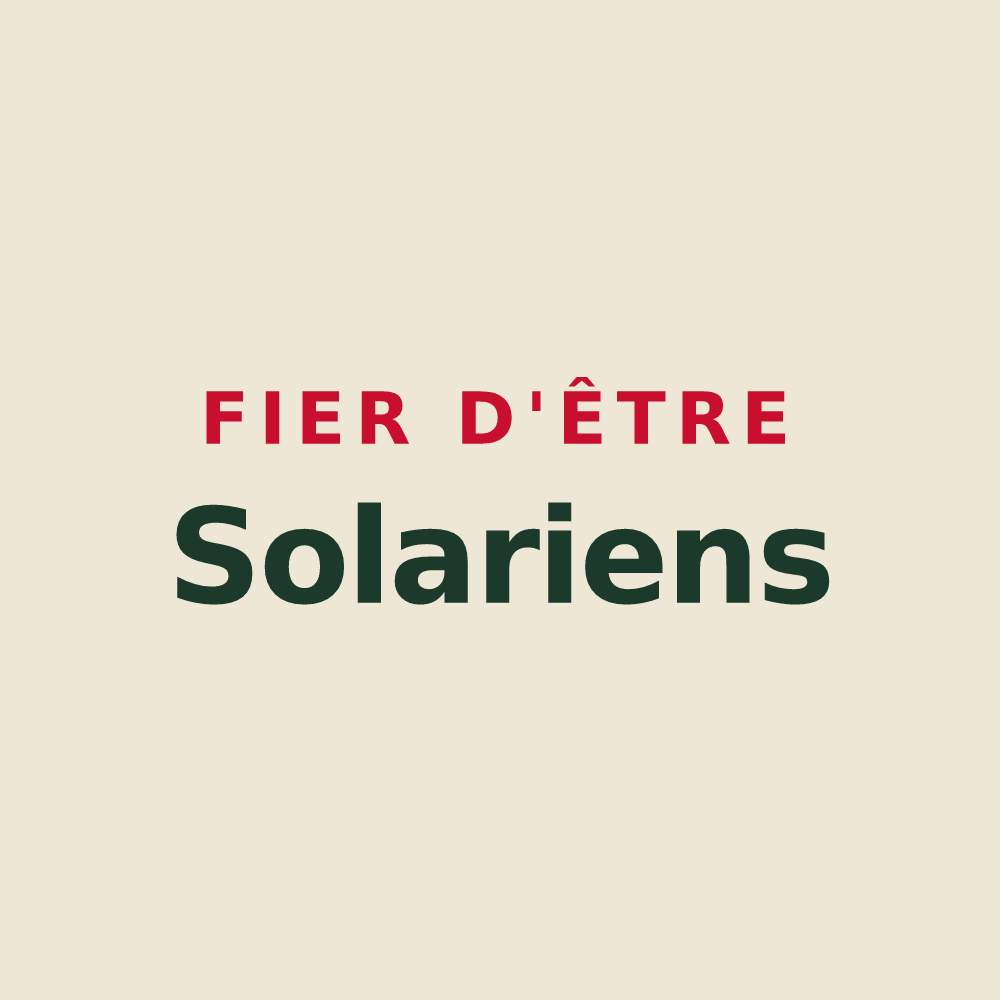 Tote bag « Fier d'être Solariens » — design pour Le Soulié
