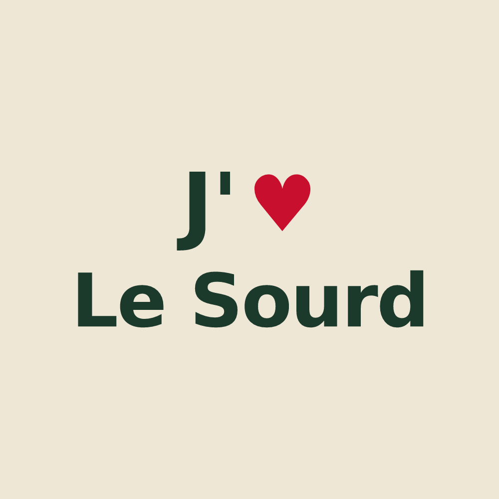 Tote bag personnalisé Le Sourd — design J'aime Le Sourd