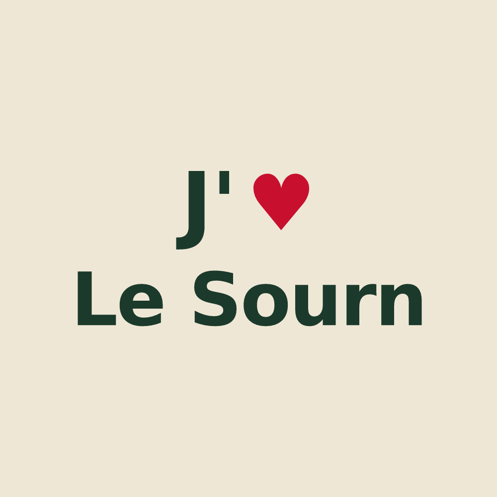 Tote bag personnalisé Le Sourn — design J'aime Le Sourn