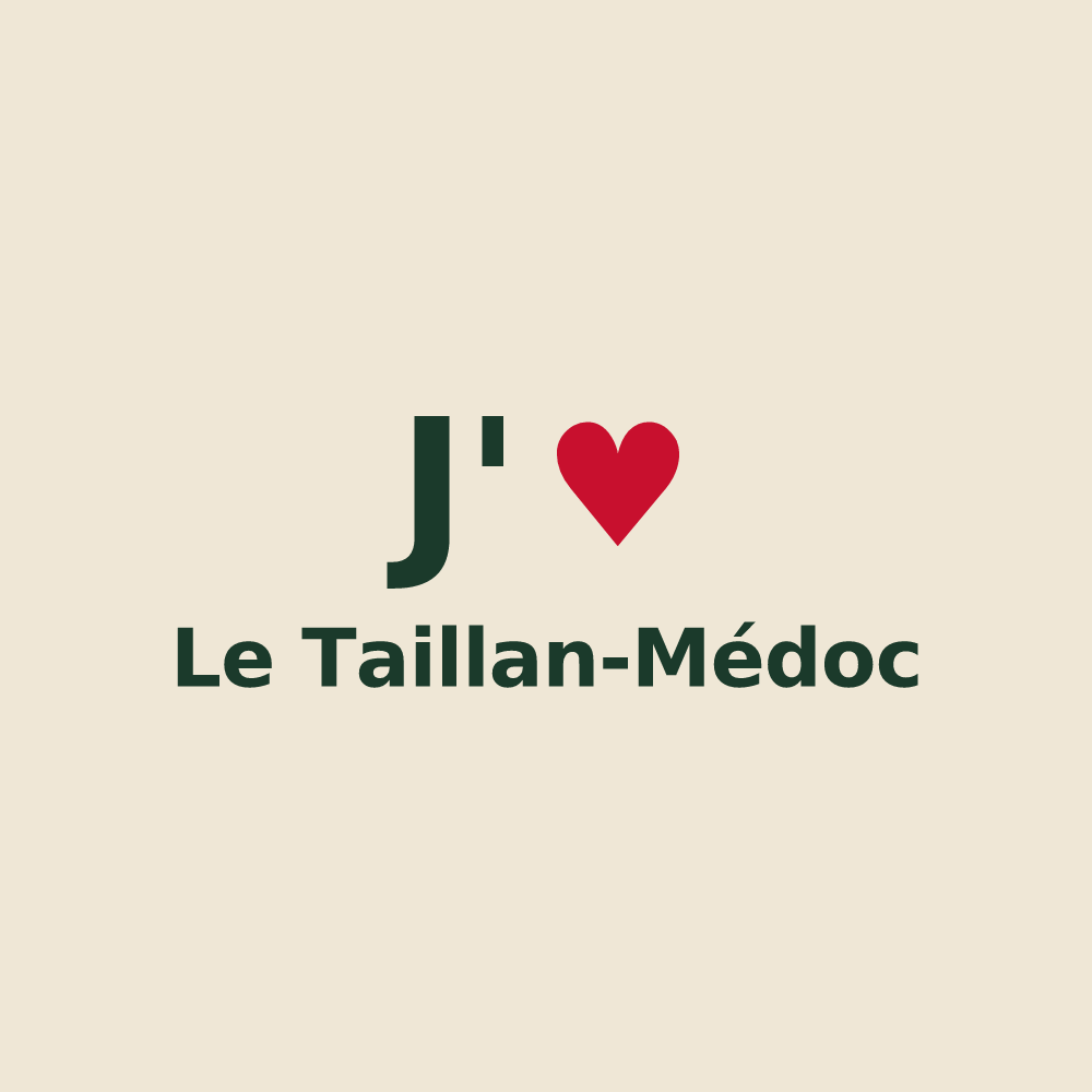 Tote bag personnalisé Le Taillan-Médoc — design J'aime Le Taillan-Médoc