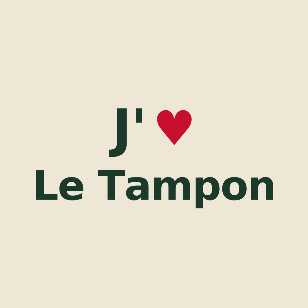 Tote bag personnalisé Le Tampon — design J'aime Le Tampon