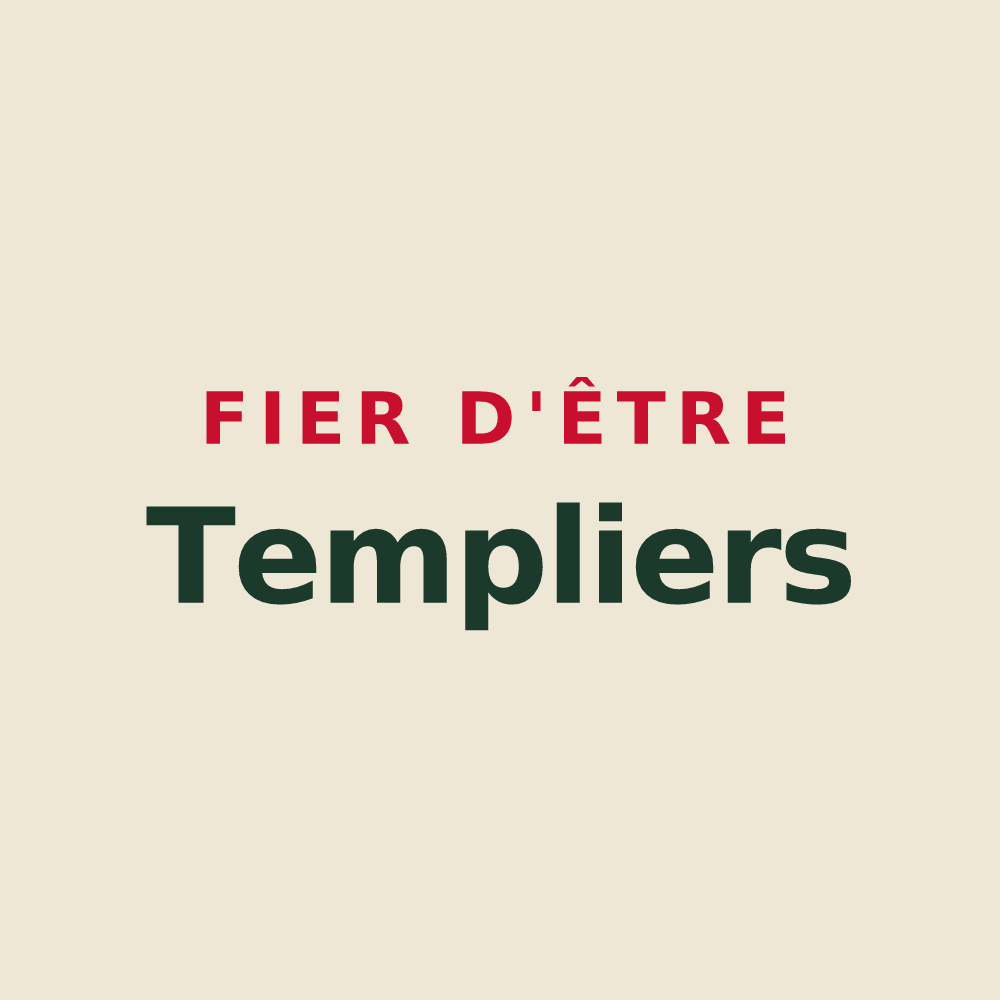 Tote bag « Fier d'être Templiers » — design pour Le Temple