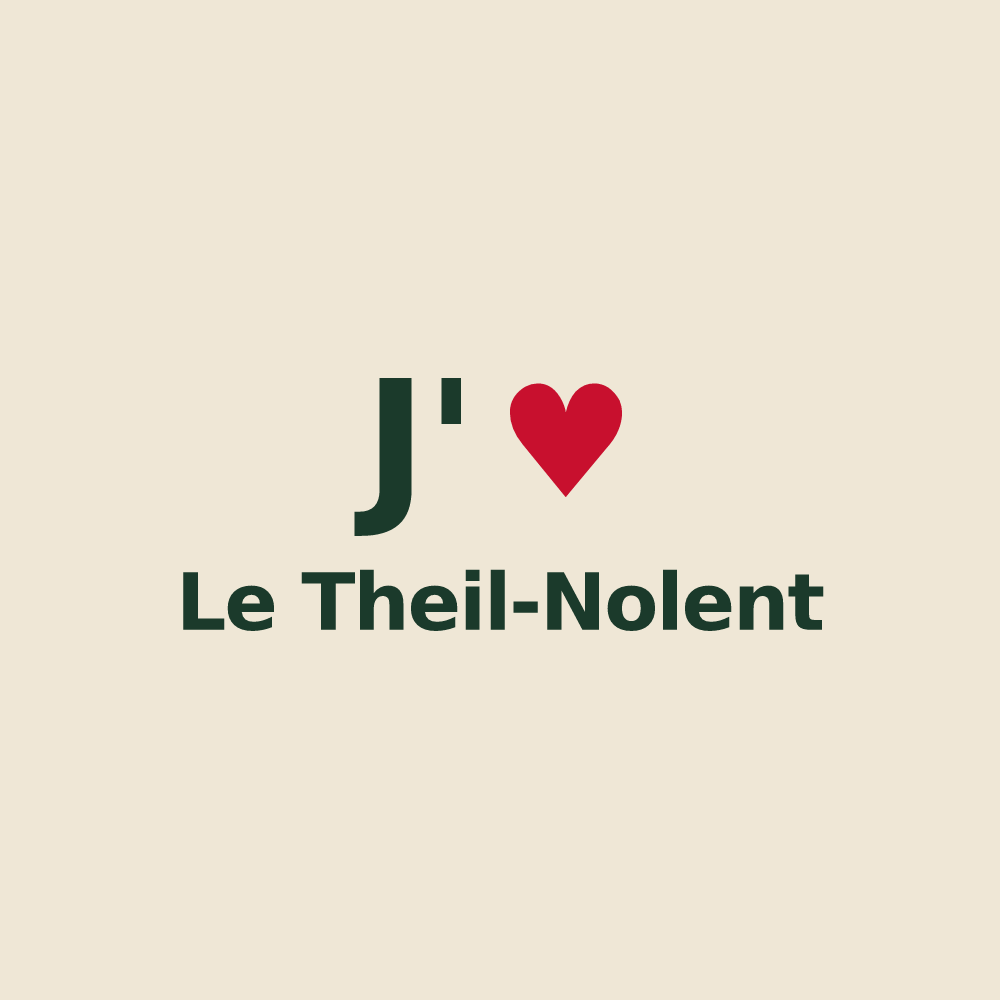 Tote bag personnalisé Le Theil-Nolent — design J'aime Le Theil-Nolent