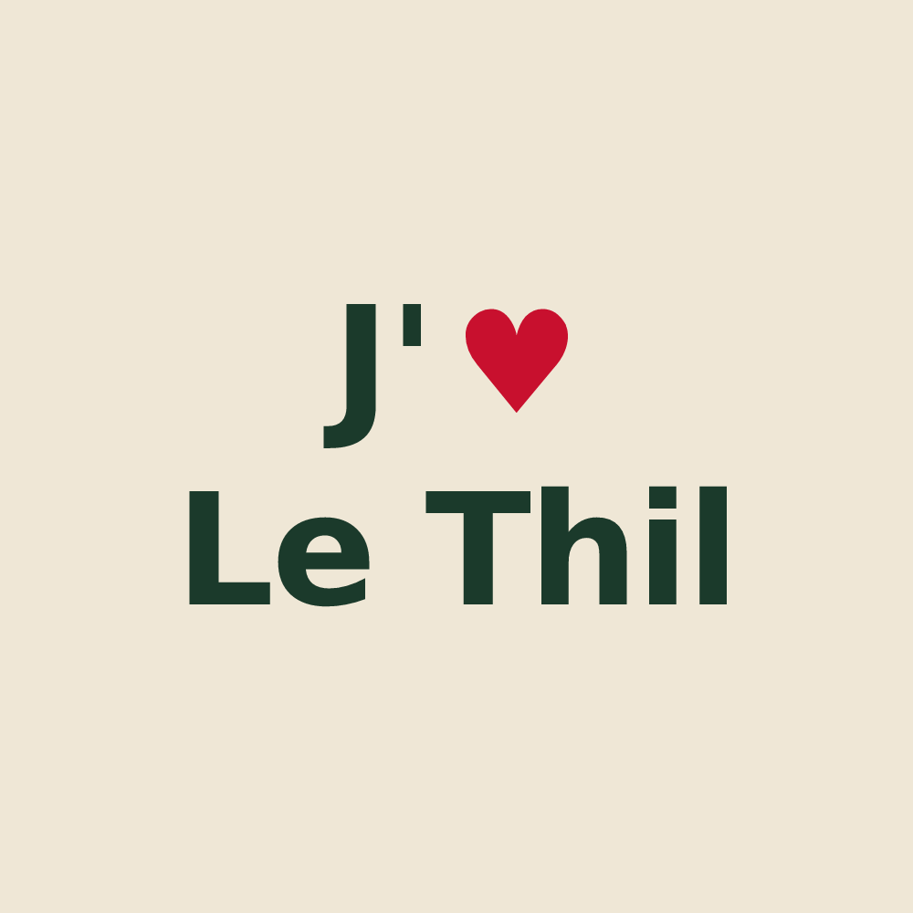 Tote bag personnalisé Le Thil — design J'aime Le Thil