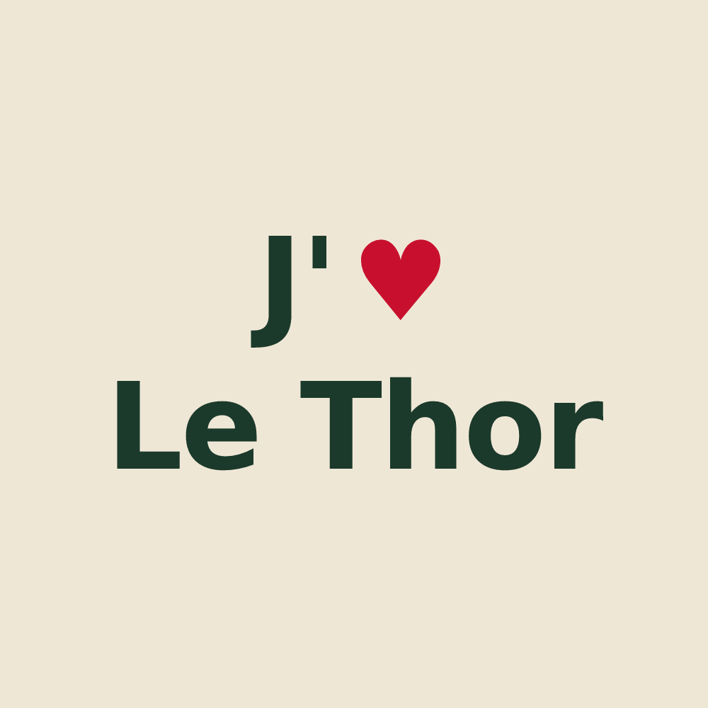 Tote bag personnalisé Le Thor — design J'aime Le Thor