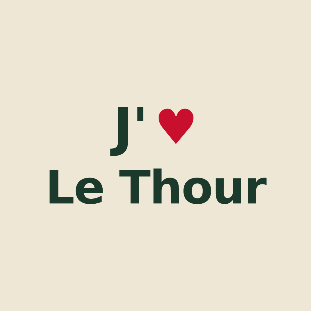Tote bag personnalisé Le Thour — design J'aime Le Thour