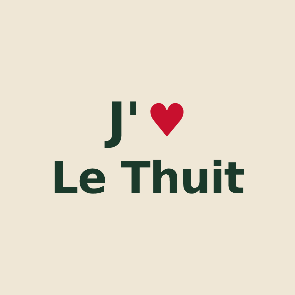Tote bag personnalisé Le Thuit — design J'aime Le Thuit