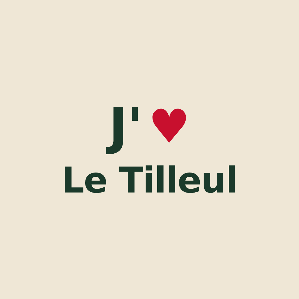 Tote bag personnalisé Le Tilleul — design J'aime Le Tilleul