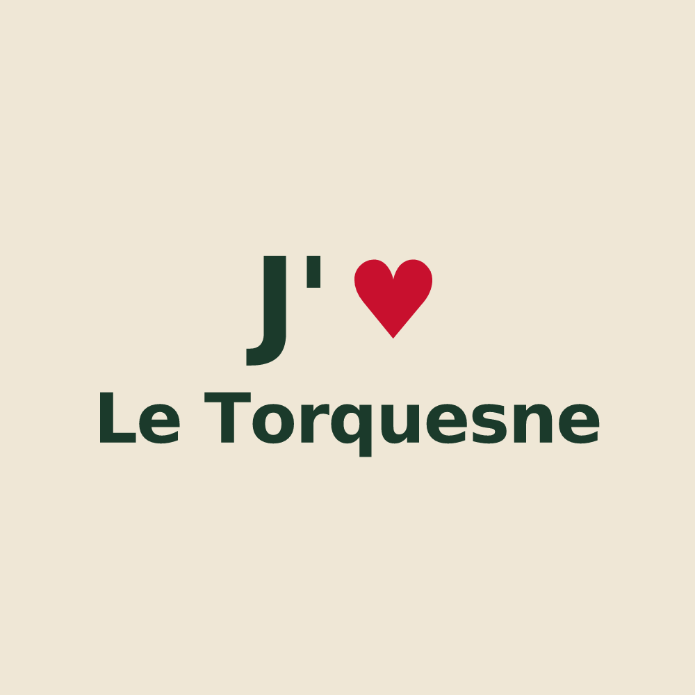 Tote bag personnalisé Le Torquesne — design J'aime Le Torquesne
