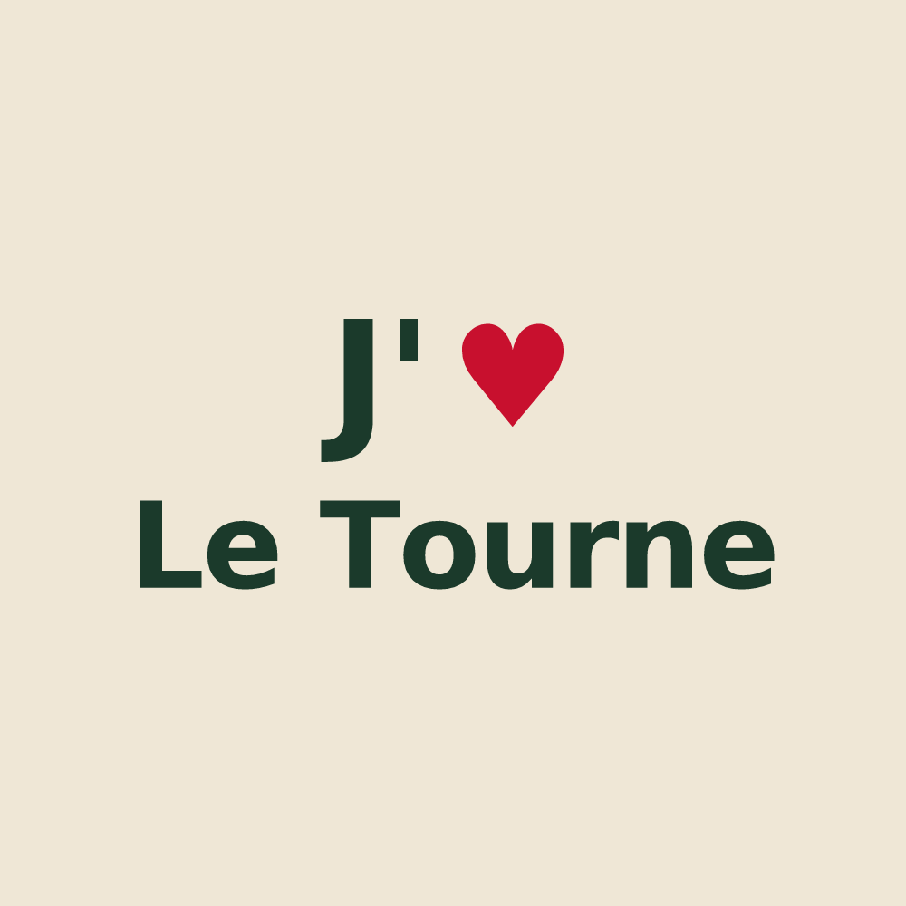 Tote bag personnalisé Le Tourne — design J'aime Le Tourne