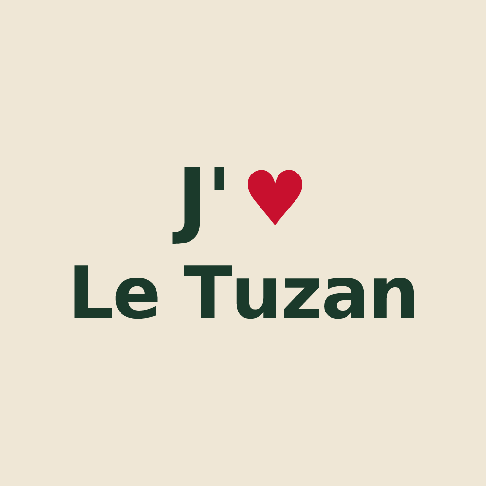 Tote bag personnalisé Le Tuzan — design J'aime Le Tuzan