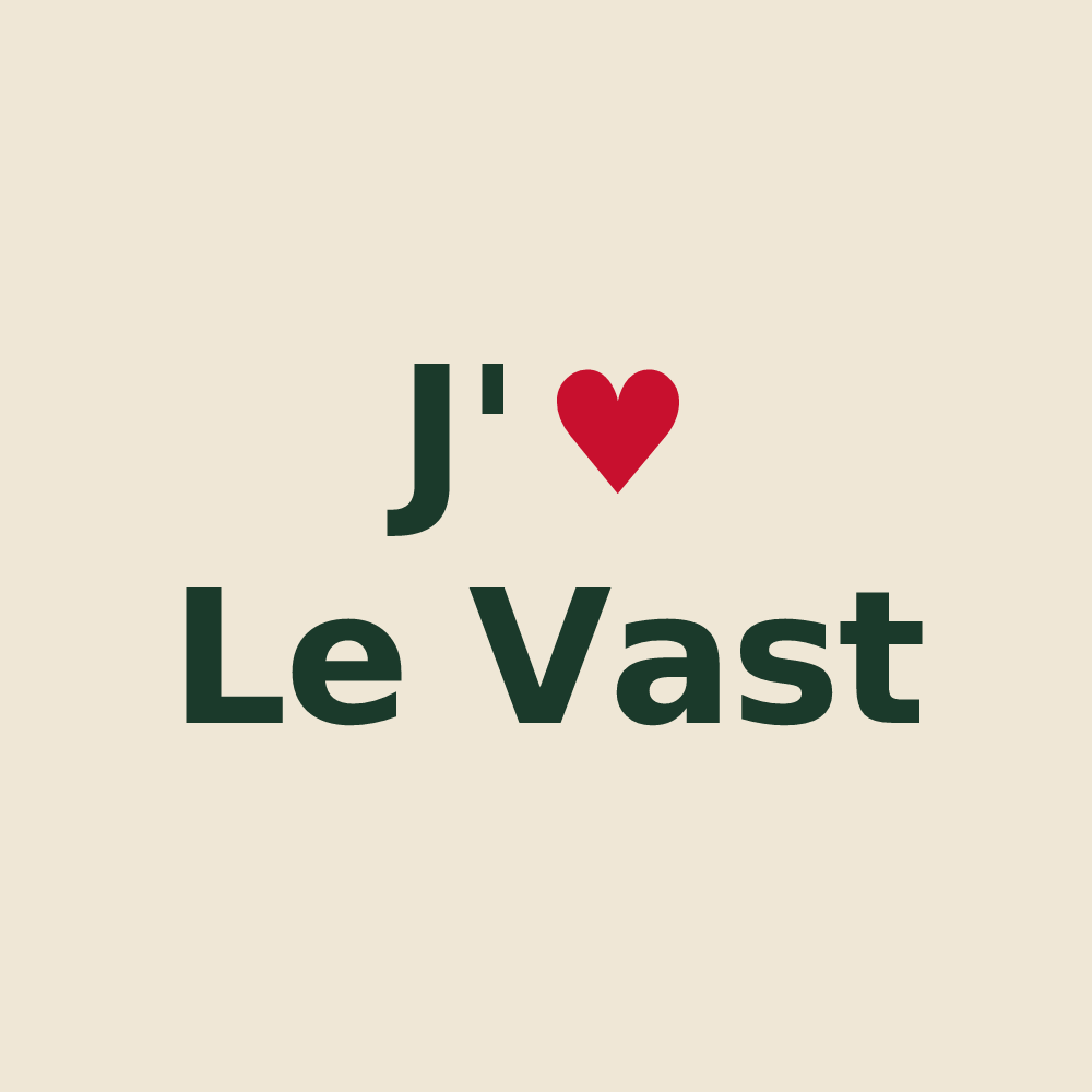 Tote bag personnalisé Le Vast — design J'aime Le Vast