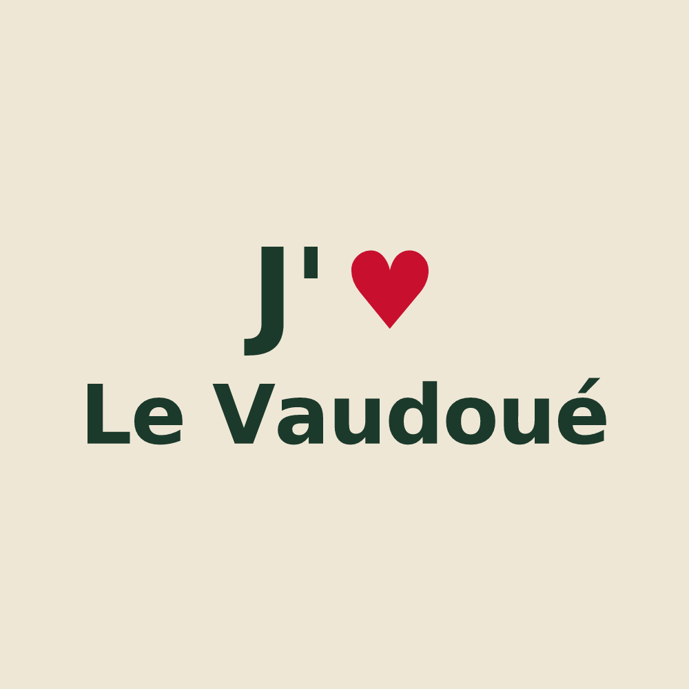 Tote bag personnalisé Le Vaudoué — design J'aime Le Vaudoué