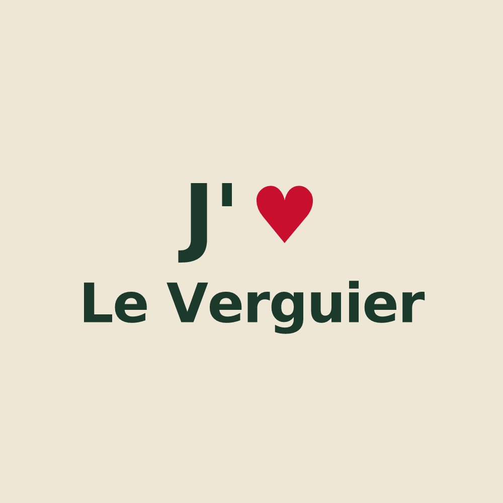 Tote bag personnalisé Le Verguier — design J'aime Le Verguier