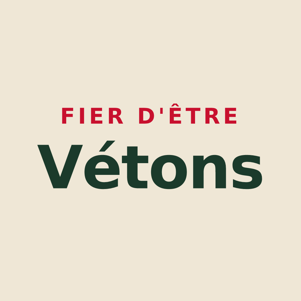 Tote bag « Fier d'être Vétons » — design pour Le Vey