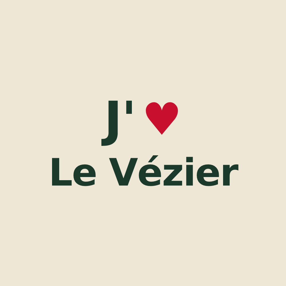 Tote bag personnalisé Le Vézier — design J'aime Le Vézier