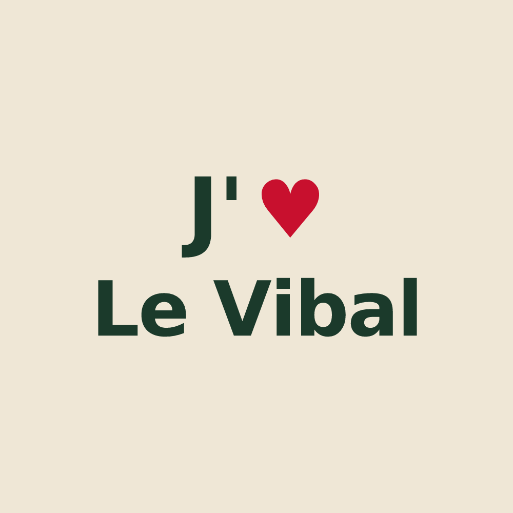 Tote bag personnalisé Le Vibal — design J'aime Le Vibal