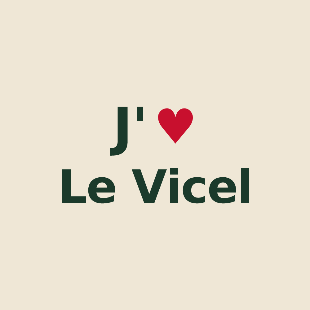 Tote bag personnalisé Le Vicel — design J'aime Le Vicel