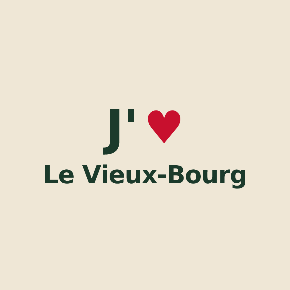 Tote bag personnalisé Le Vieux-Bourg — design J'aime Le Vieux-Bourg