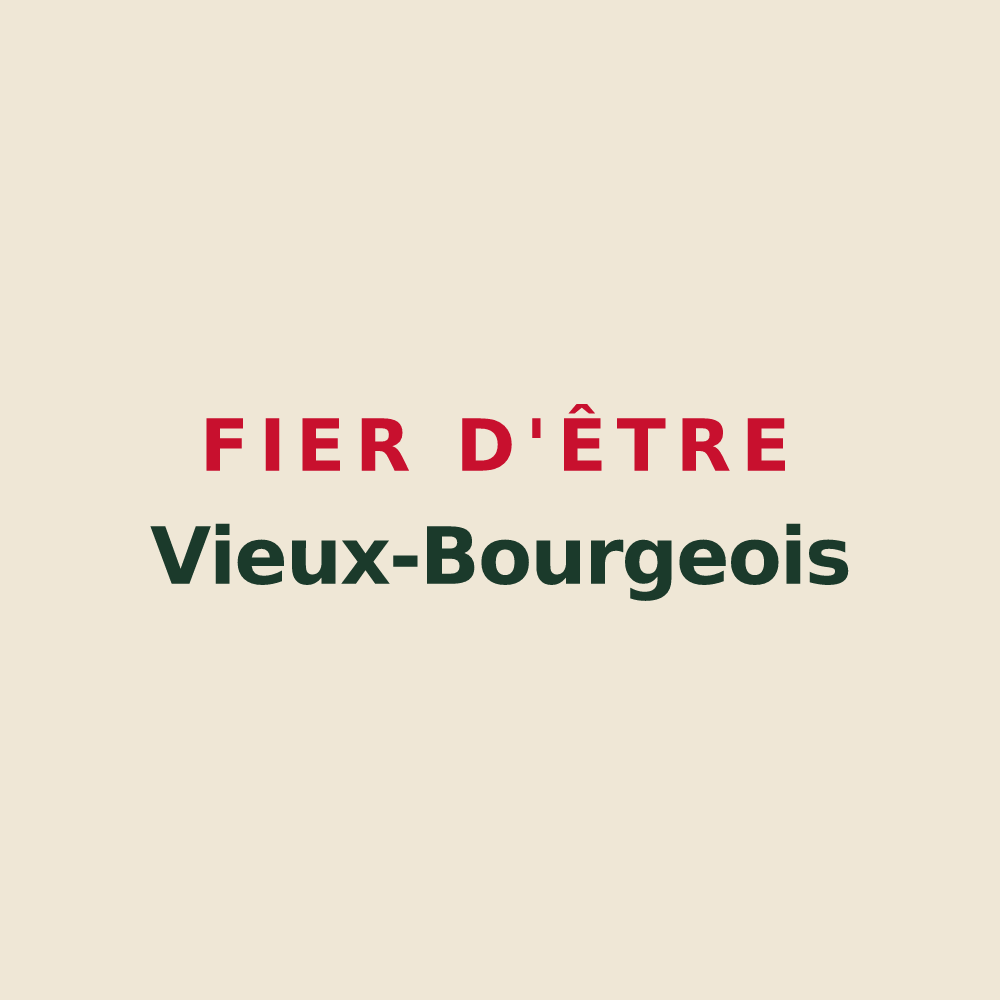 Tote bag « Fier d'être Vieux-Bourgeois » — design pour Le Vieux-Bourg