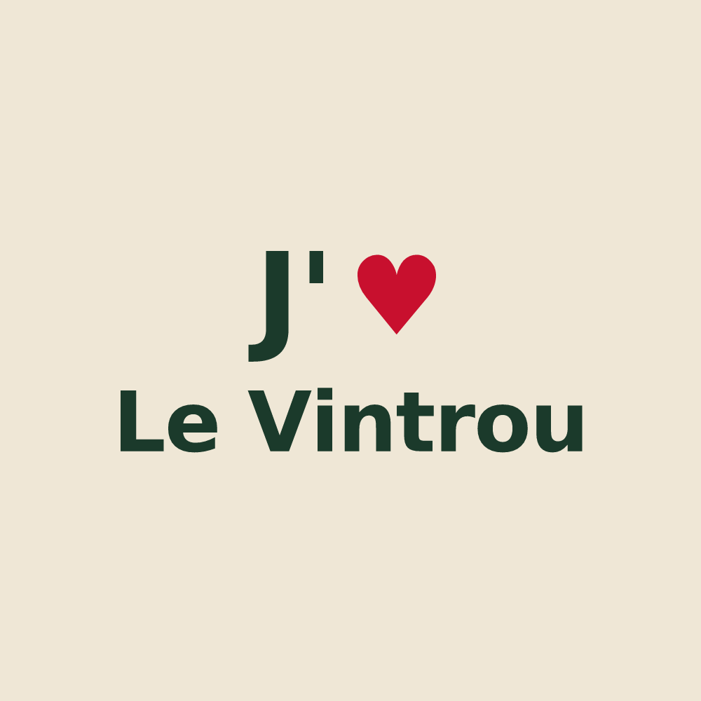 Tote bag personnalisé Le Vintrou — design J'aime Le Vintrou