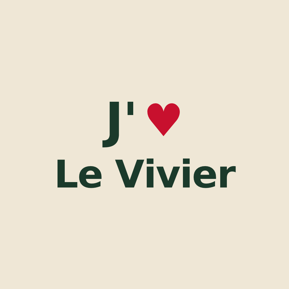 Tote bag personnalisé Le Vivier — design J'aime Le Vivier