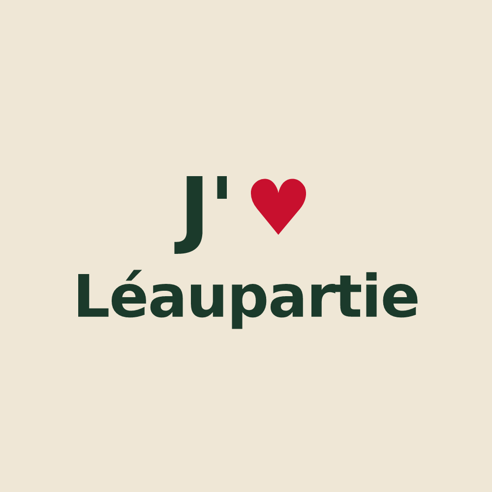 Tote bag personnalisé Léaupartie — design J'aime Léaupartie