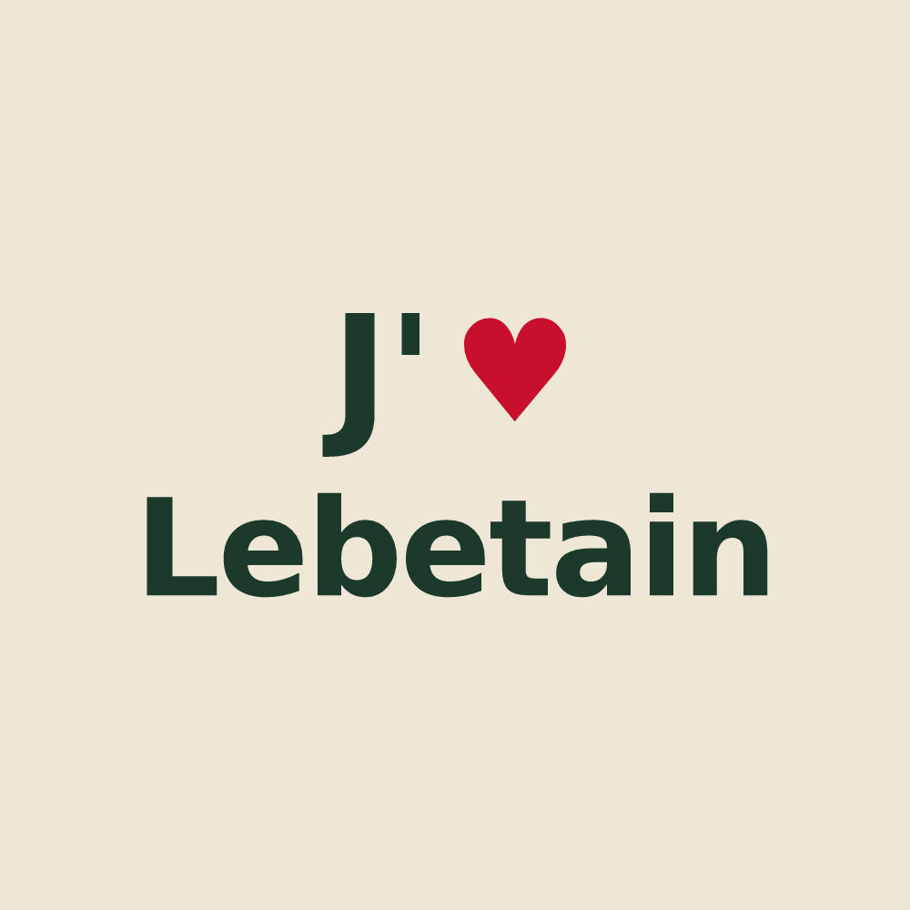 Tote bag personnalisé Lebetain — design J'aime Lebetain