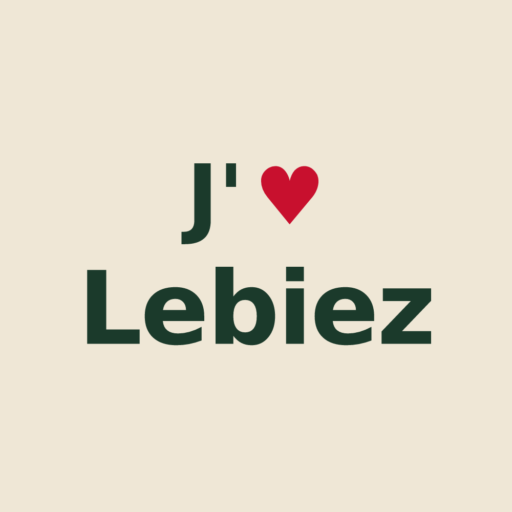 Tote bag personnalisé Lebiez — design J'aime Lebiez