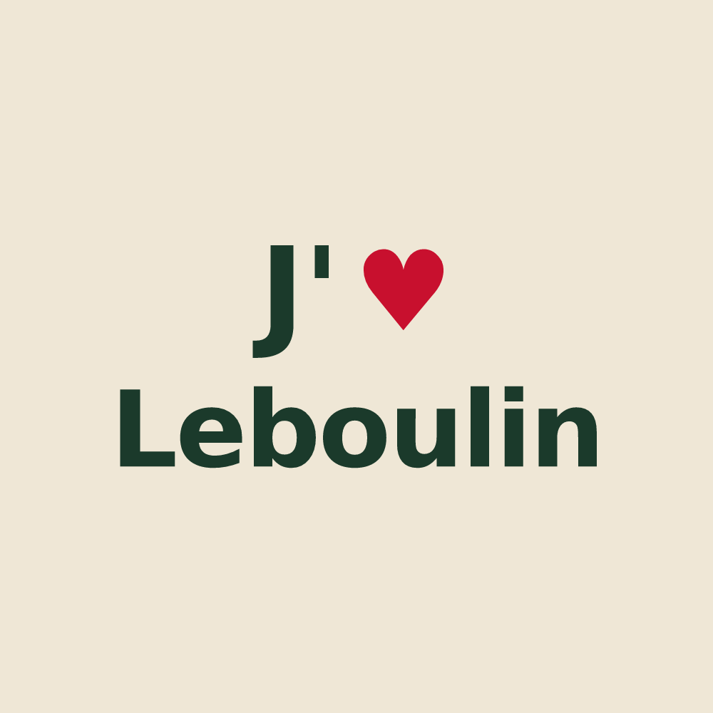 Tote bag personnalisé Leboulin — design J'aime Leboulin
