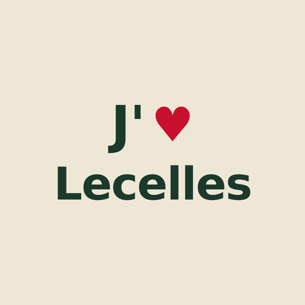 Tote bag personnalisé Lecelles — design J'aime Lecelles
