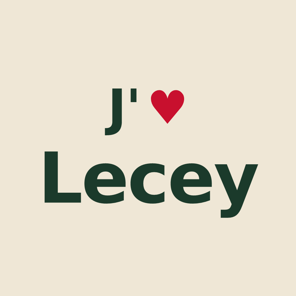 Tote bag personnalisé Lecey — design J'aime Lecey