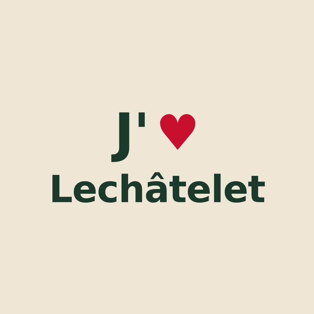 Tote bag personnalisé Lechâtelet — design J'aime Lechâtelet