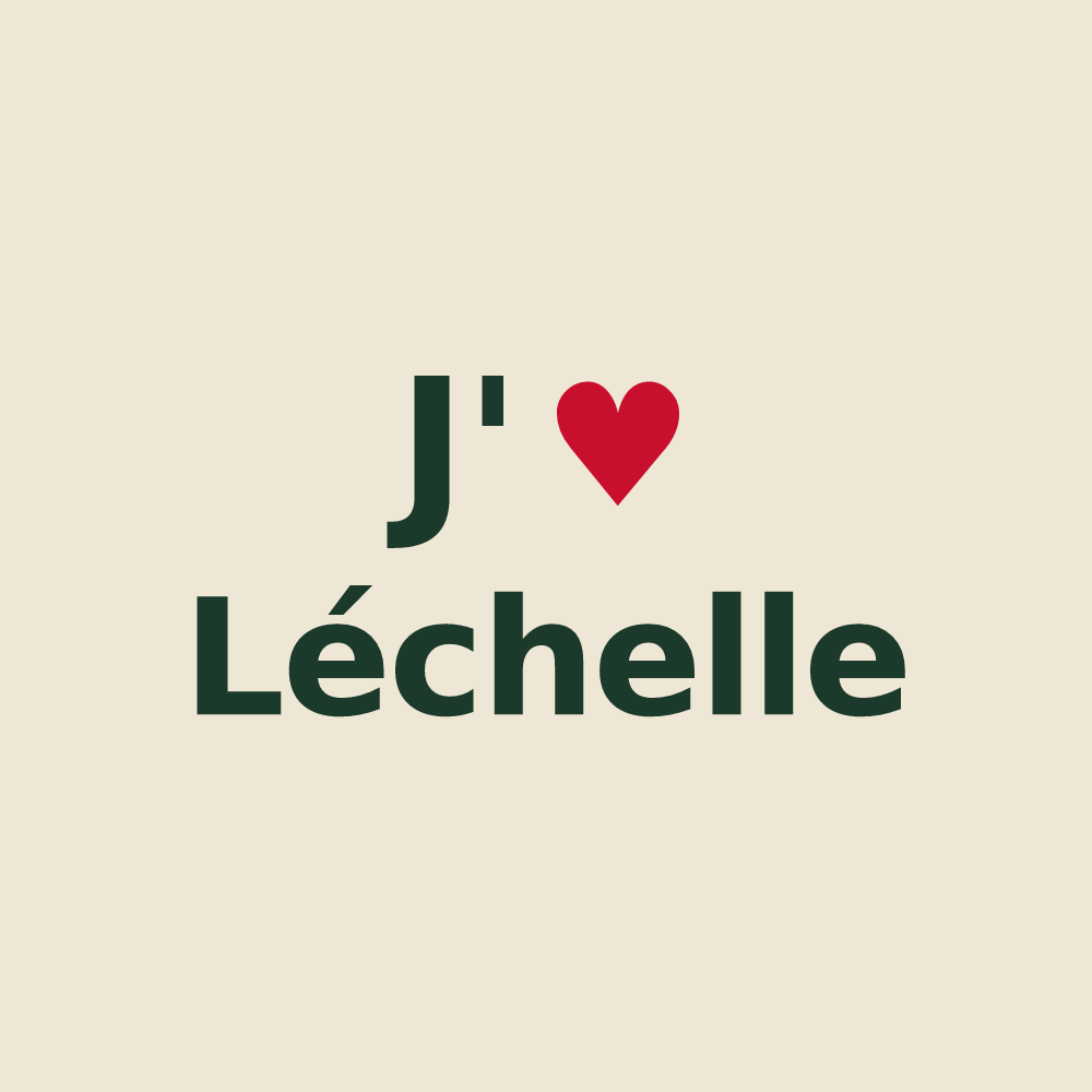 Tote bag personnalisé Léchelle — design J'aime Léchelle
