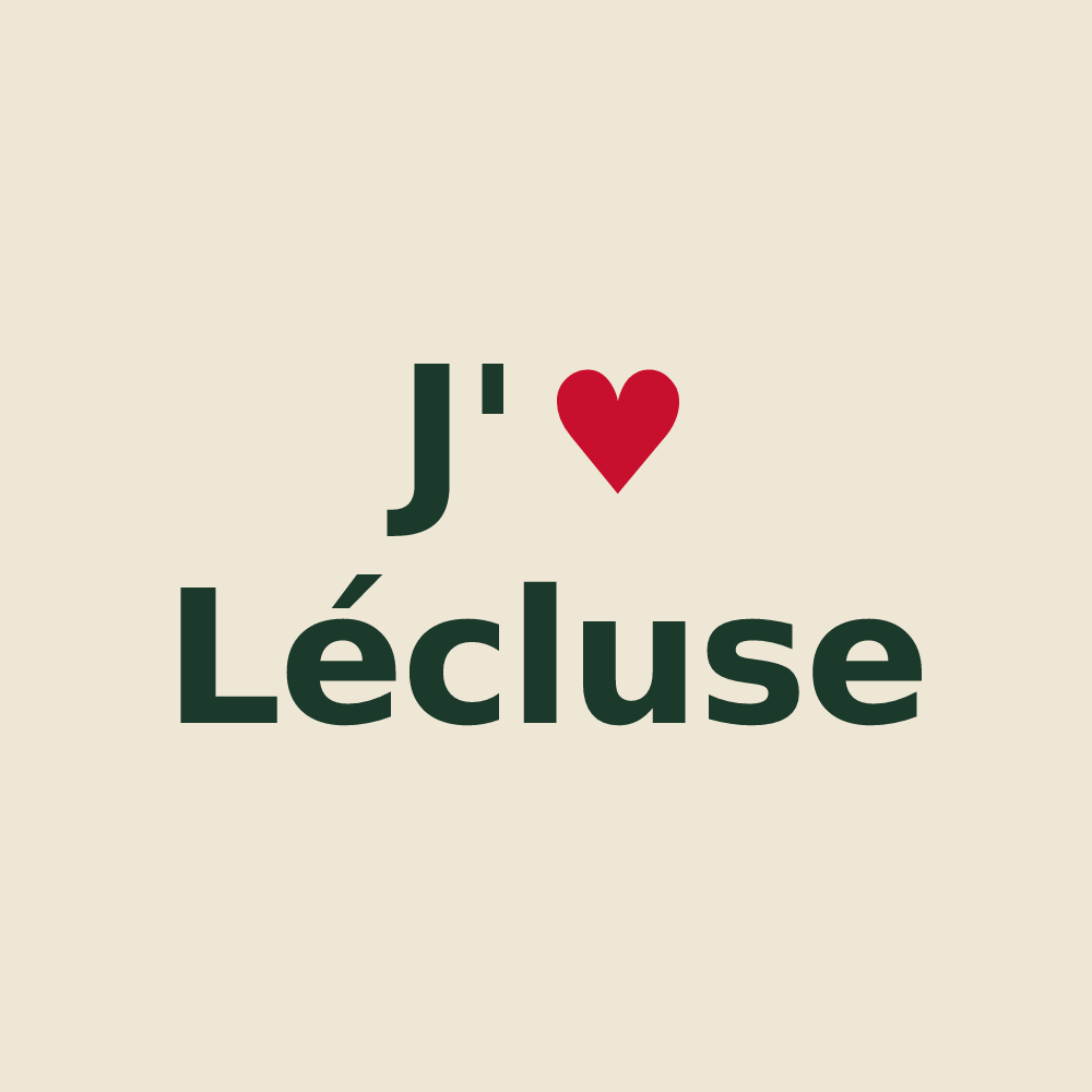 Tote bag personnalisé Lécluse — design J'aime Lécluse
