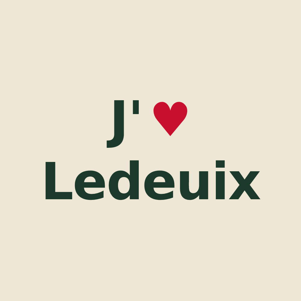 Tote bag personnalisé Ledeuix — design J'aime Ledeuix