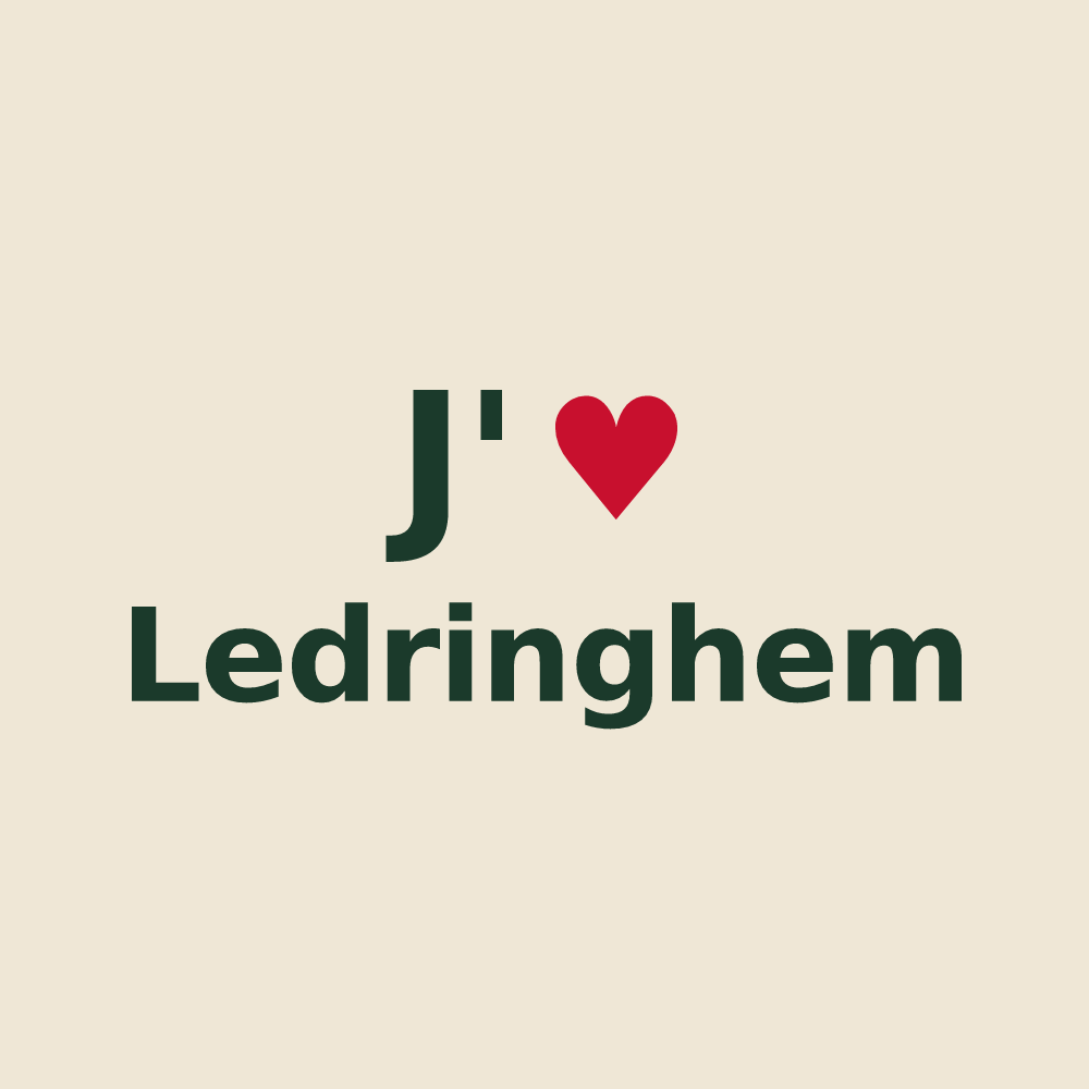 Tote bag personnalisé Ledringhem — design J'aime Ledringhem
