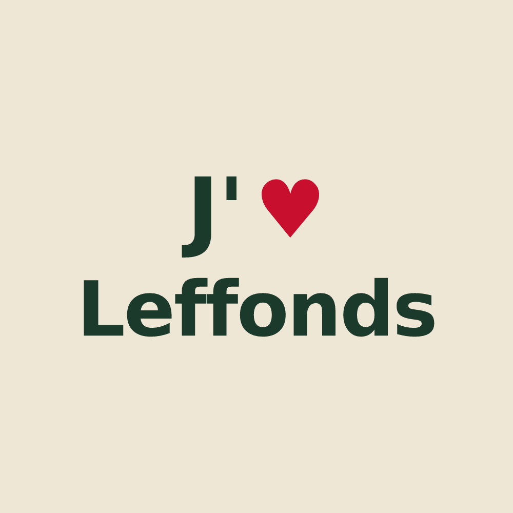 Tote bag personnalisé Leffonds — design J'aime Leffonds